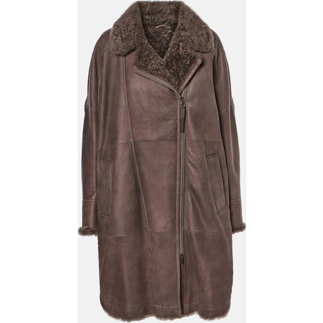 Brunello Cucinelli Shearling-lined leather coat
