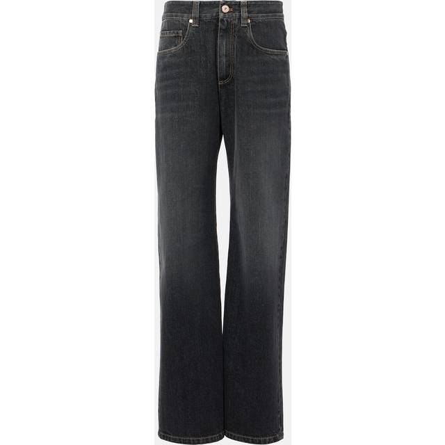 Brunello Cucinelli Mid-rise wide-leg jeans - black (UK 18)