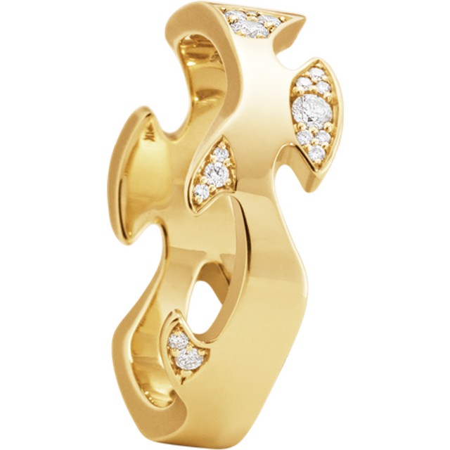 FUSION mittring (stl. 60), Georg Jensen, 18 k gult guld