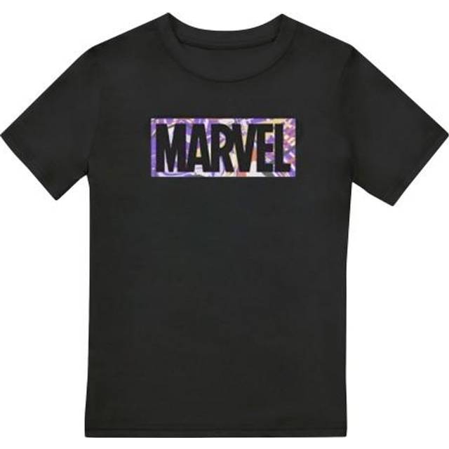 (12-13 Years, Black) Marvel Boys Painted Effect T-Shirt