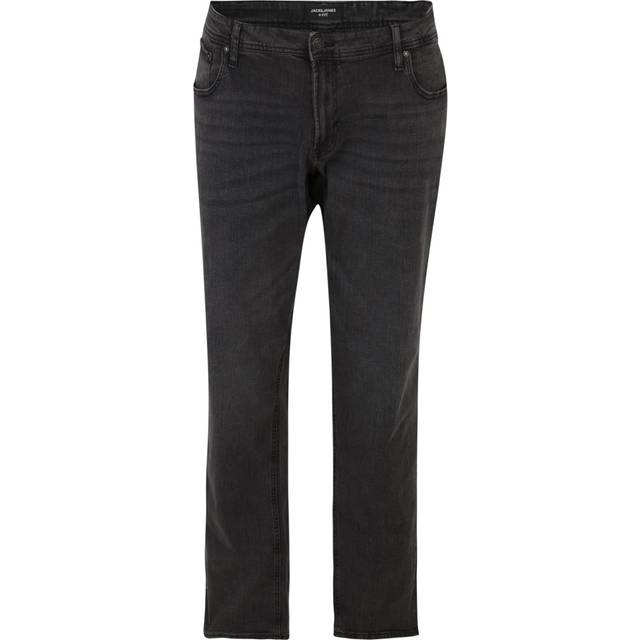 Jack & Jones Plus Glenn Original Slim Fit Jeans - Black, Black Denim, Size 44, Length Long, Men -  length LONG,44