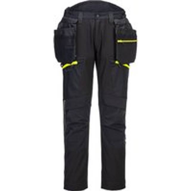 Portwest DX4 Detachable Holster Pocket Softshell Trouser - Black - 41