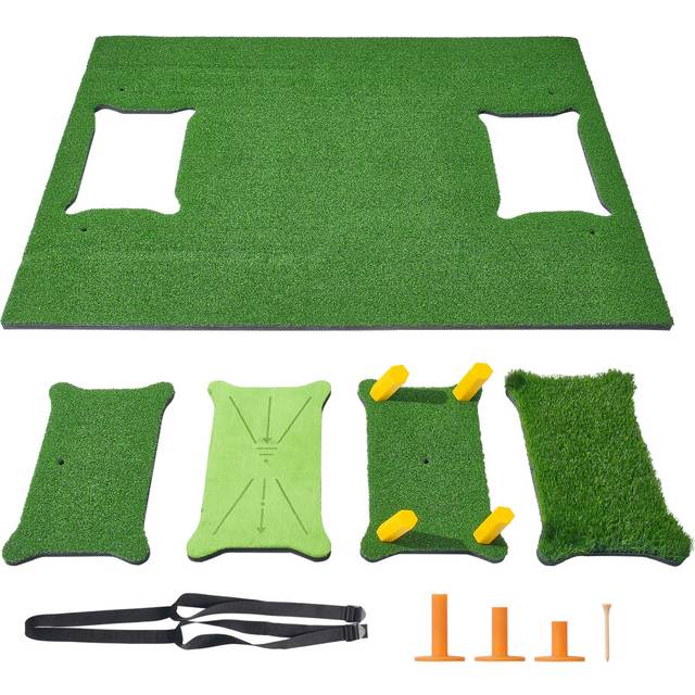 VEVOR Golf Schlagmatte Übungsmatte 152x122cm Golf Trainingshilfe 4 in 1 Austauschbar