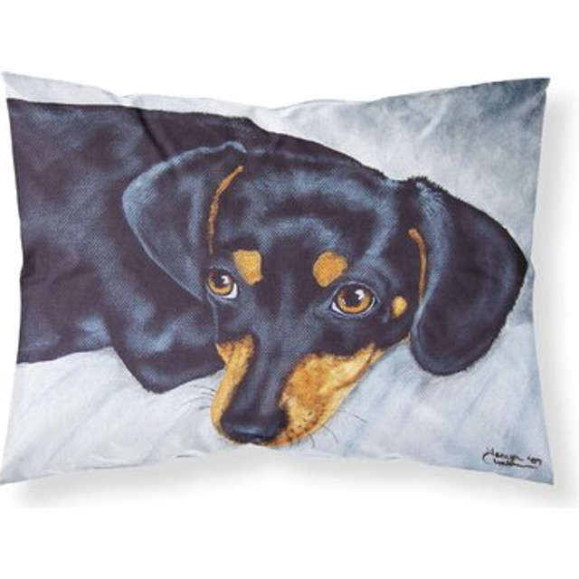 """""Caroline's Treasures Black and Tan Doxie Dachshund Fabric Standard Pillowcase AMB1079PILLOWCASE  Multicolor"""""