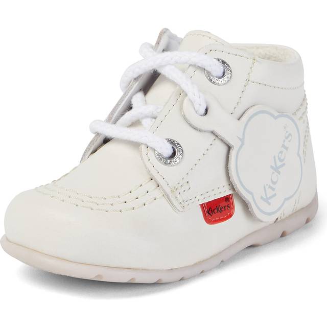 Kickers Baby Kick Hi Boot - White, White, Size 2 Younger