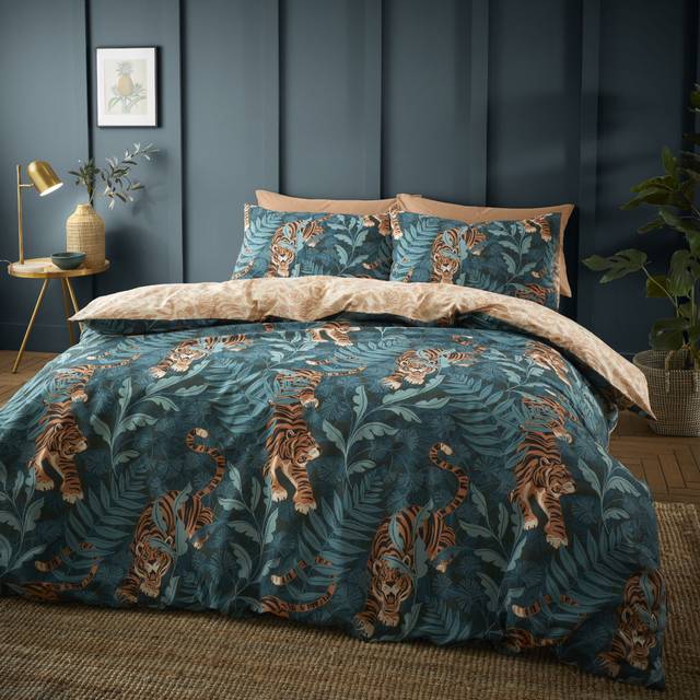 CL Tropic Tiger Duvet set - Blue - SINGLE
