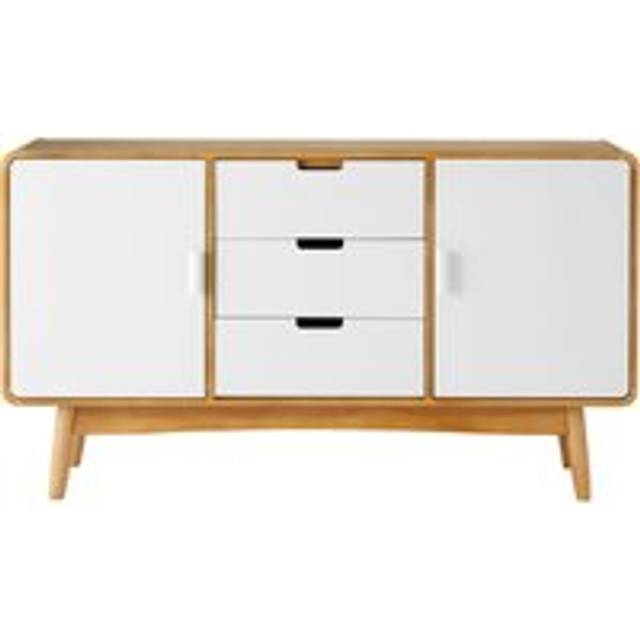Premier Housewares - Interiors by Premier Scandinavian Design Sideboard, Two Door Sideboard With Storage, Stylish And Functional Living Room Sideboard