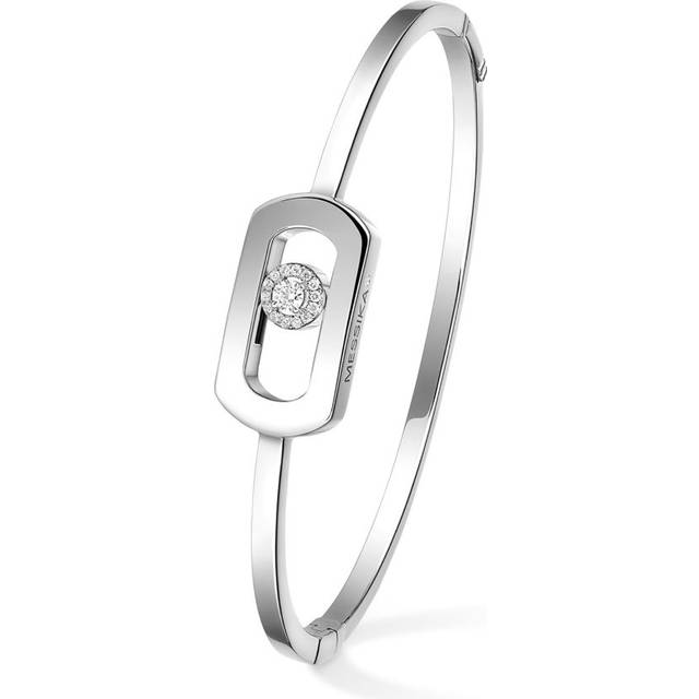 Messika White Gold and Diamond So Move Bangle - Silver