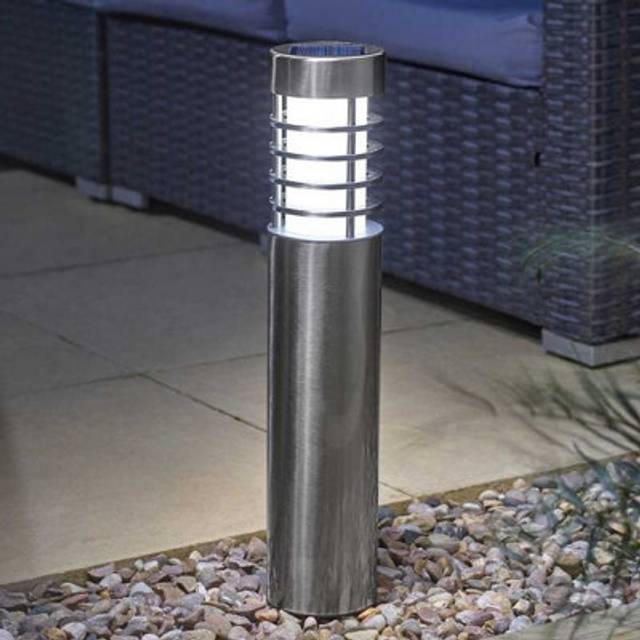 Smart Solar Garden Orion Bollard Light 20L, Silver