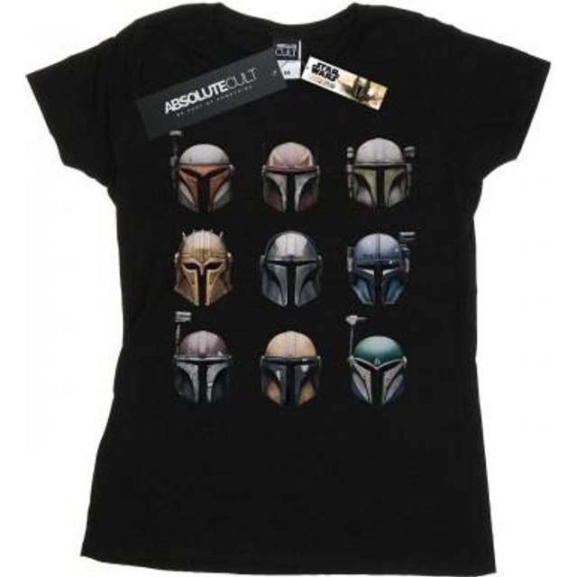 The Mandalorian Helmet Display Cotton T-Shirt - Black - XL
