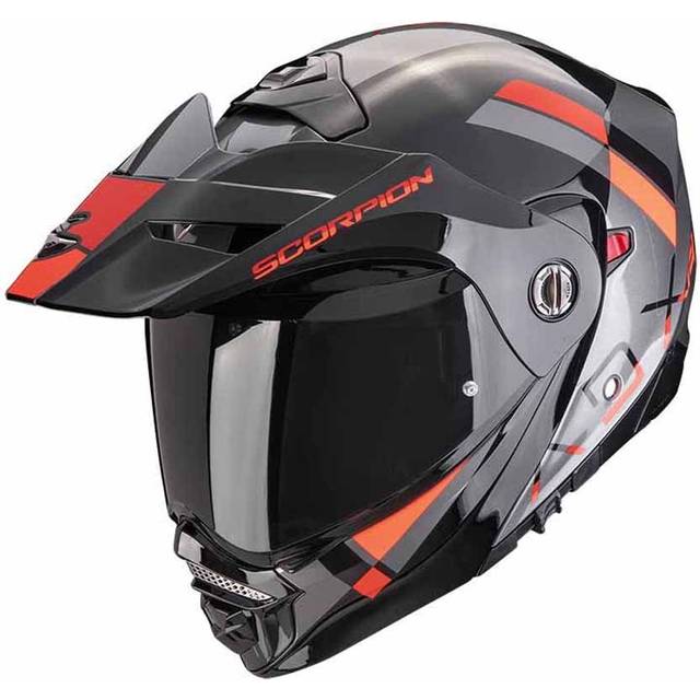 Scorpion ADX-2 Galane, flip up helmet , color: Silver/Black/Red , size: L