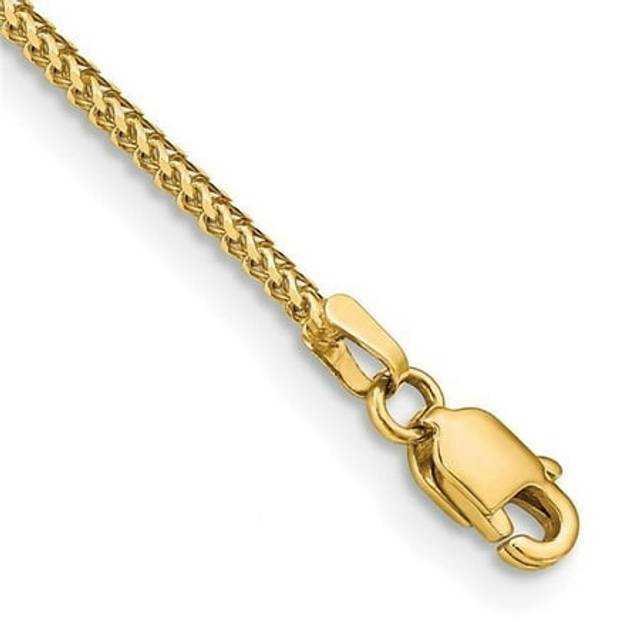 14K Yellow Gold 1 mm Franco Chain 8 in. Bracelet