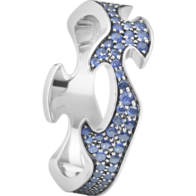 FUSION mittenring (stl. 55), Georg Jensen, 18 k vitt guld