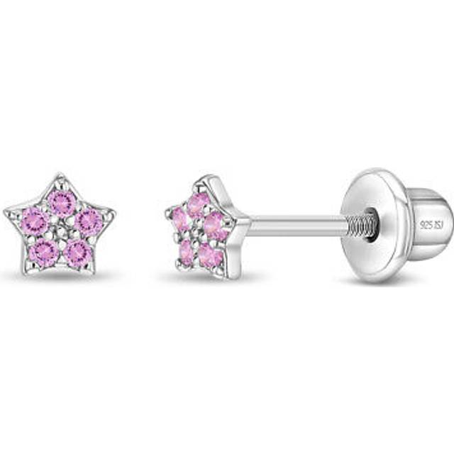 Teenie Tiny Star 3mm Baby / Toddler Earrings Screw Back - Sterling Silver