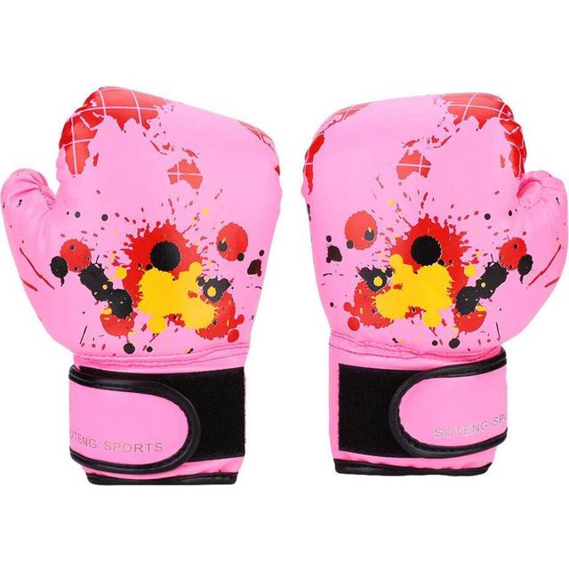 rosa boxhandschuhe kinder 4oz,Baby Girls Boys Children Boxing Training Gloves Durable Quality PU Leather Boxing Gloves Punch Training Kids Fight Mitts