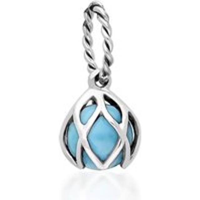 Sterling Silver Turquoise Emma Stothard Silver Darling 6mm Float Charm