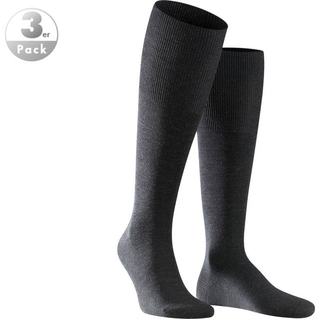 Falke Airport Knee Socks Dark 3080 Dark Grey Grey size 41-42