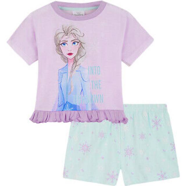 Disney Frozen Girls Pyjamas Set Summer Nightwear Pjs Short Pyjamas For Kids Teen