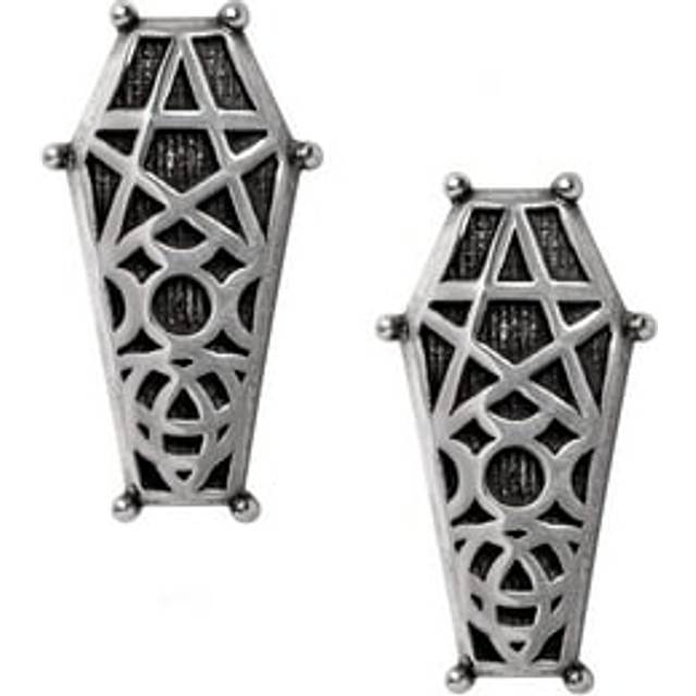 Alchemy Gothic Hex Coffin Bracelet Earrings silver coloured - Onesize