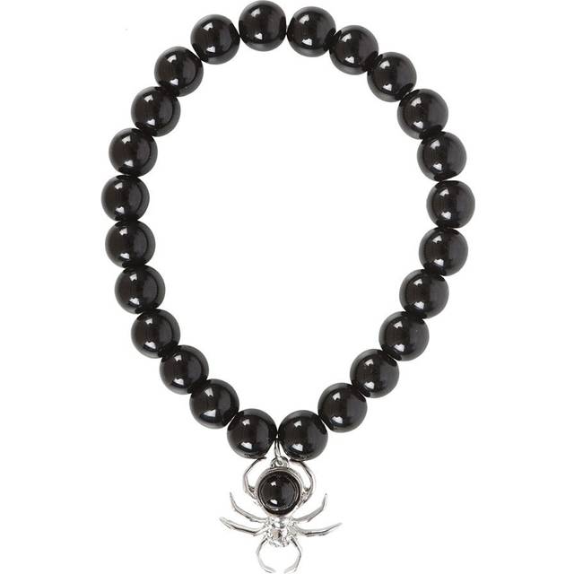 Attitude Clothing Black Spider Obsidian Bracelet
