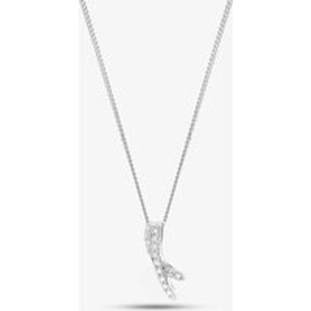 Sterling Silver Cubic Zirconia Flower Cluster Necklace 3060.8.13.0034
