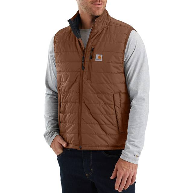 Carhartt Men's Rain Defender Relaxed Fit Lightweight Insulated Vest  Mocha