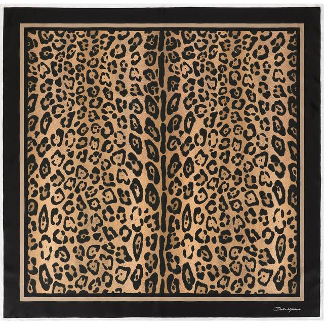 Dolce & Gabbana Leopard-print Twill Scarf (90 X 90) - Woman Scarves And Silks Multicolor Onesize