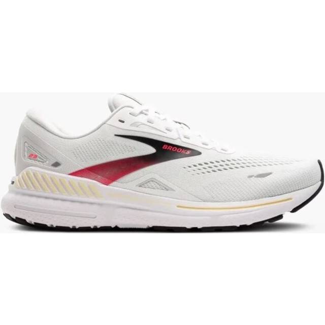 Brooks mäns Adrenaline GTS 23 stödjande löparsko - vit/kräm/rosa - 8 Medium.