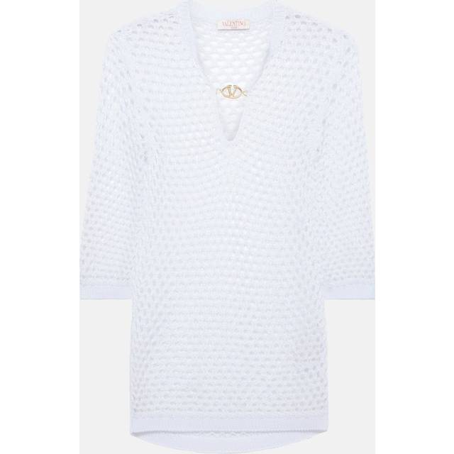 Valentino Fishnet beach dress - white (UK 16)