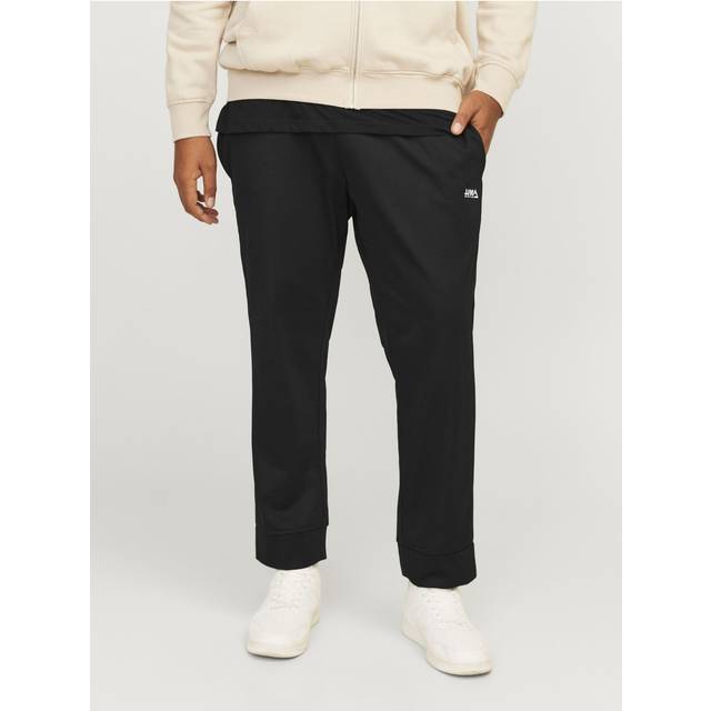 Plus Size Normal Passform Sweatpants - Svart - 46