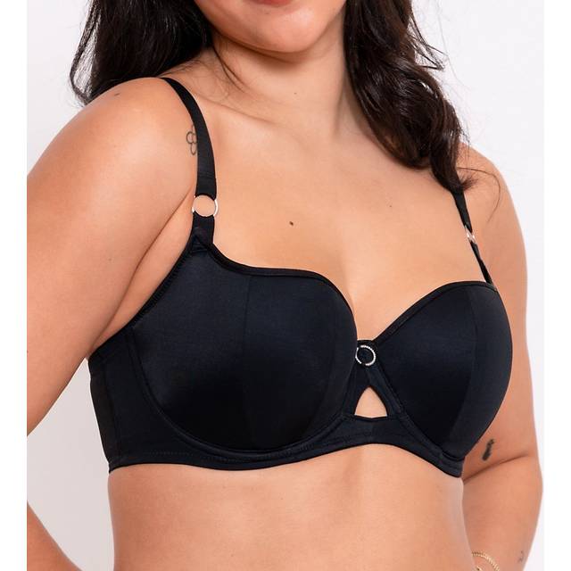 Curvy Kate Womens Boost Me Up Balcony Bra - Black Polyamide - Size 32FF