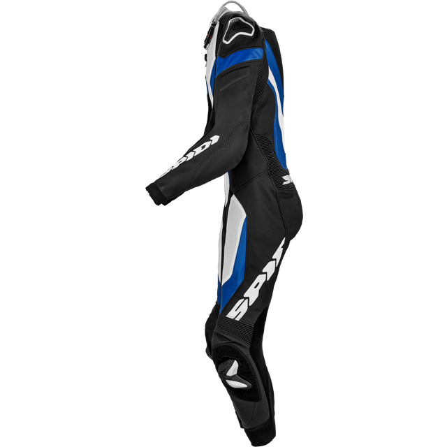 Spidi Laser Pro, leather suit 1pcs. perforated , color: Black/White/Blue , size: 50