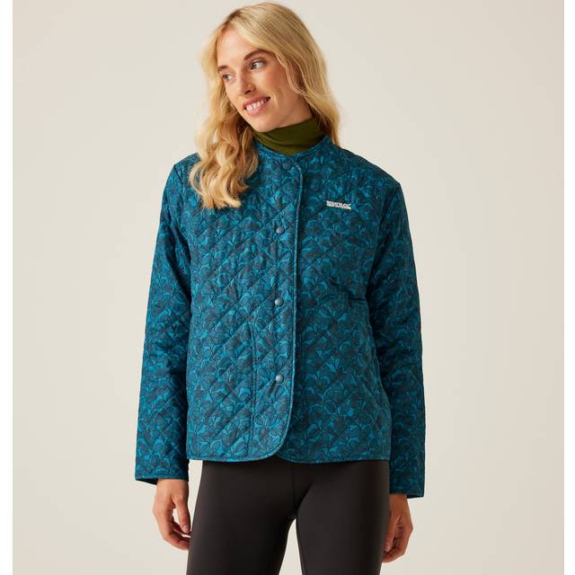 'Orla Kiely' Quilted Jacket - Blue - 18