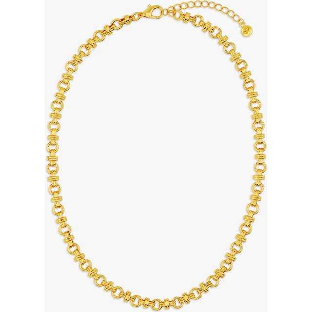Cross Link Chain Necklace - Orelia - Gold