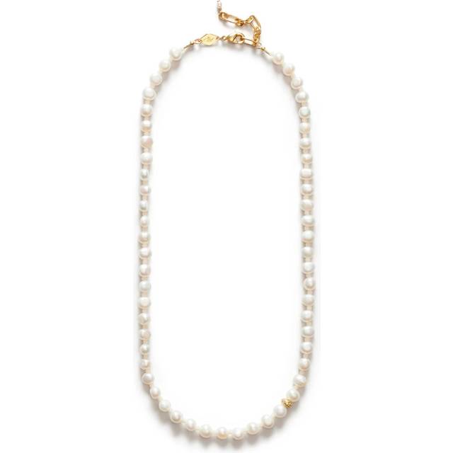 Anni Lu Petit Stellar Pearly 18-K Gold Plated and Freshwater Pearl Necklace - White