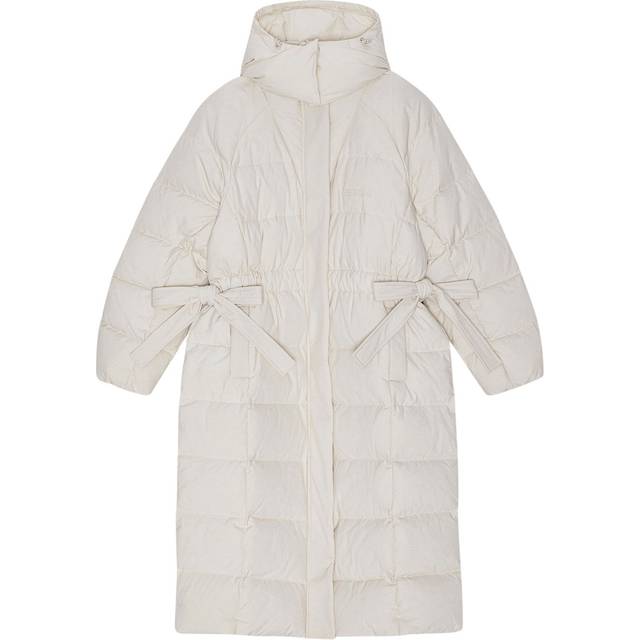 Ganni Tech Seersucker Puffer Coat - L/XL