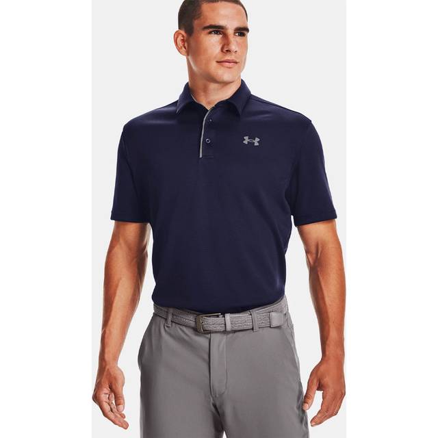 Under Armour Tech Golf Polo Shirt Midnight Navy/Graphite 1290140-410 - Small