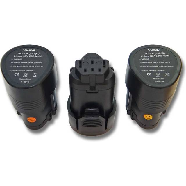 Vhbw - 3x Battery Replacement for aeg 3520, 3526, 4932, 584932, 954932, AC82008, AC82048 for Electric Power Tools (2000 mAh, Li-Ion, 12 v)