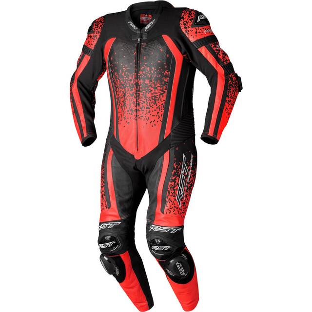 RST Pro Evo Airbag S24, leather suit 1pcs. perforated , color: Neon-Red/Black , size: S