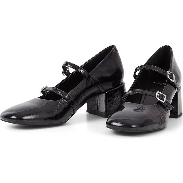 Vagabond Women's Adison Patent-Leather Heeled Mary Jane Shoes - UK 6 - Black