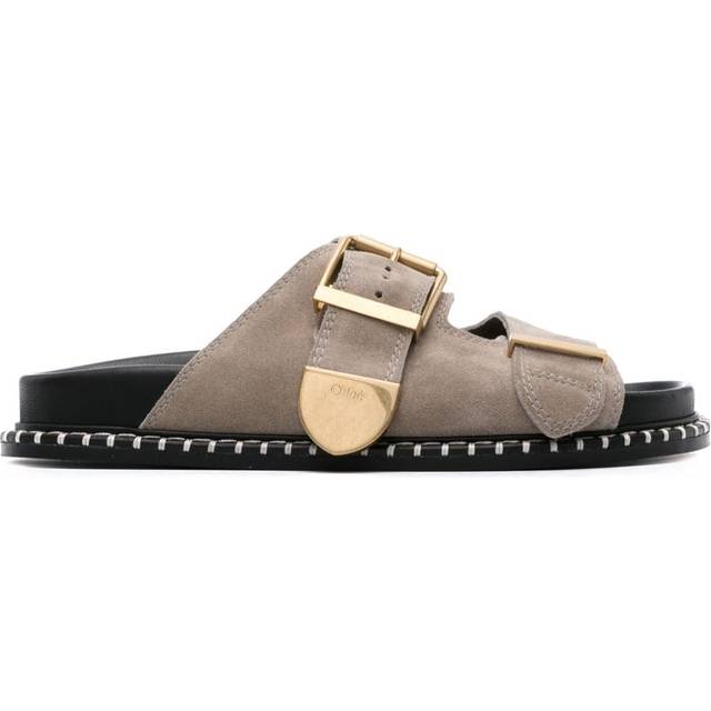 Chloé - Rebecca suede slides - women - Suede - 38 - Grey