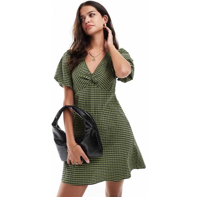 Nobody's Child Liza Cotton Mini Dress - UK 8 - Green