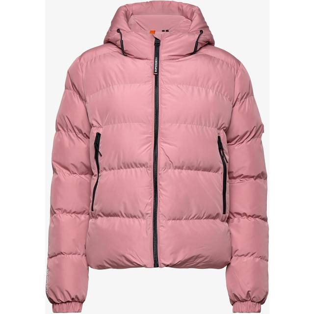 Women's down jacket Superdry Hooded Sports - Rose - XS