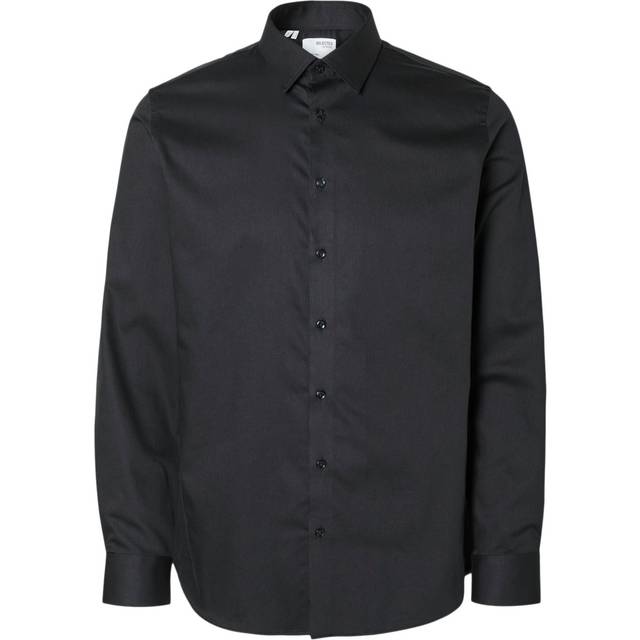SELECTED HOMME Slhslim-Performance Shirt Ls Noos |Svart |L