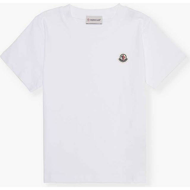 Moncler Enfant Little Kids White Logo Patch T-Shirt - 001 White - 6Y