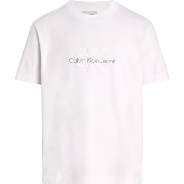 CALVIN KLEIN JEANS Chenille Monologo Tee |Kräm |L