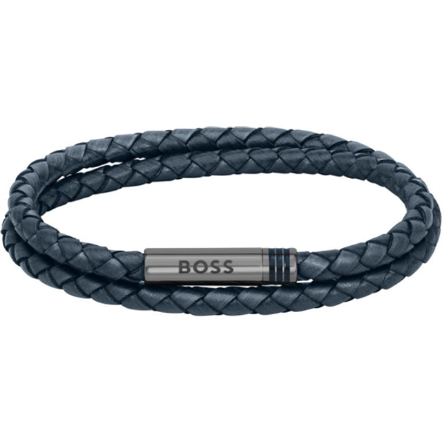 Ares Leather Rope Bracelet - Navy - One Size