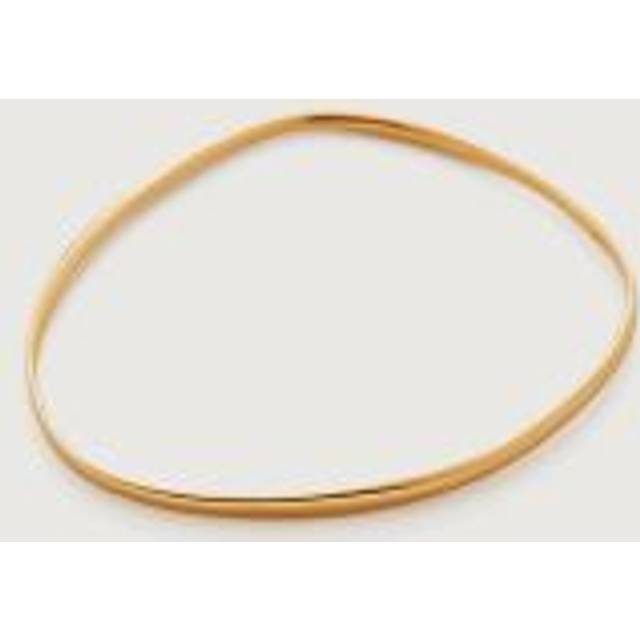Monica Vinader Womens Yellow Gold Nura Reef 18ct Gold-plated Vermeil Sterling-silver Bangle L - YELLOW GOLD