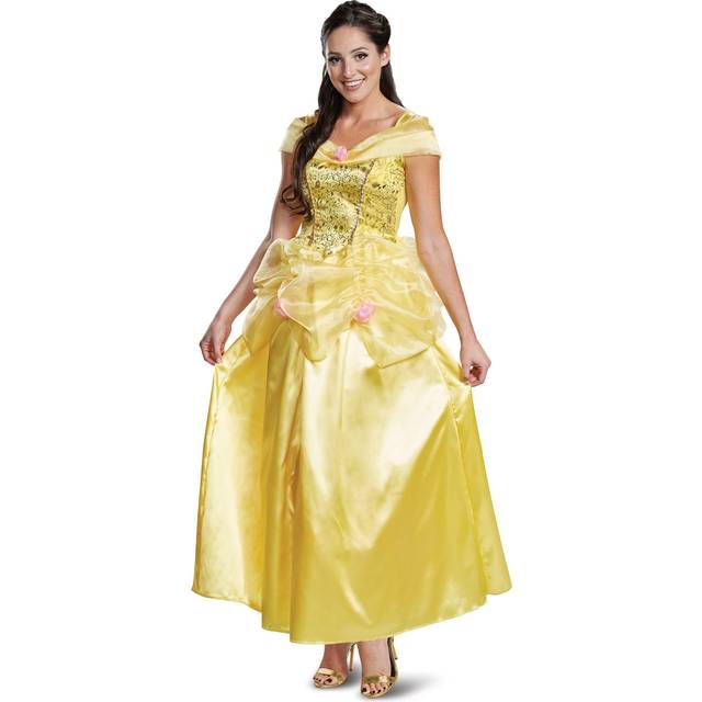 Adult Beauty & The Beast Deluxe Classic Belle Costume - Orange&#47;Pink (XL)