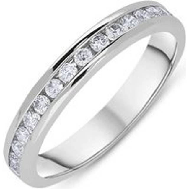Platinum 0.30ct Diamond Brilliant Cut Wedding Half Eternity Ring - N